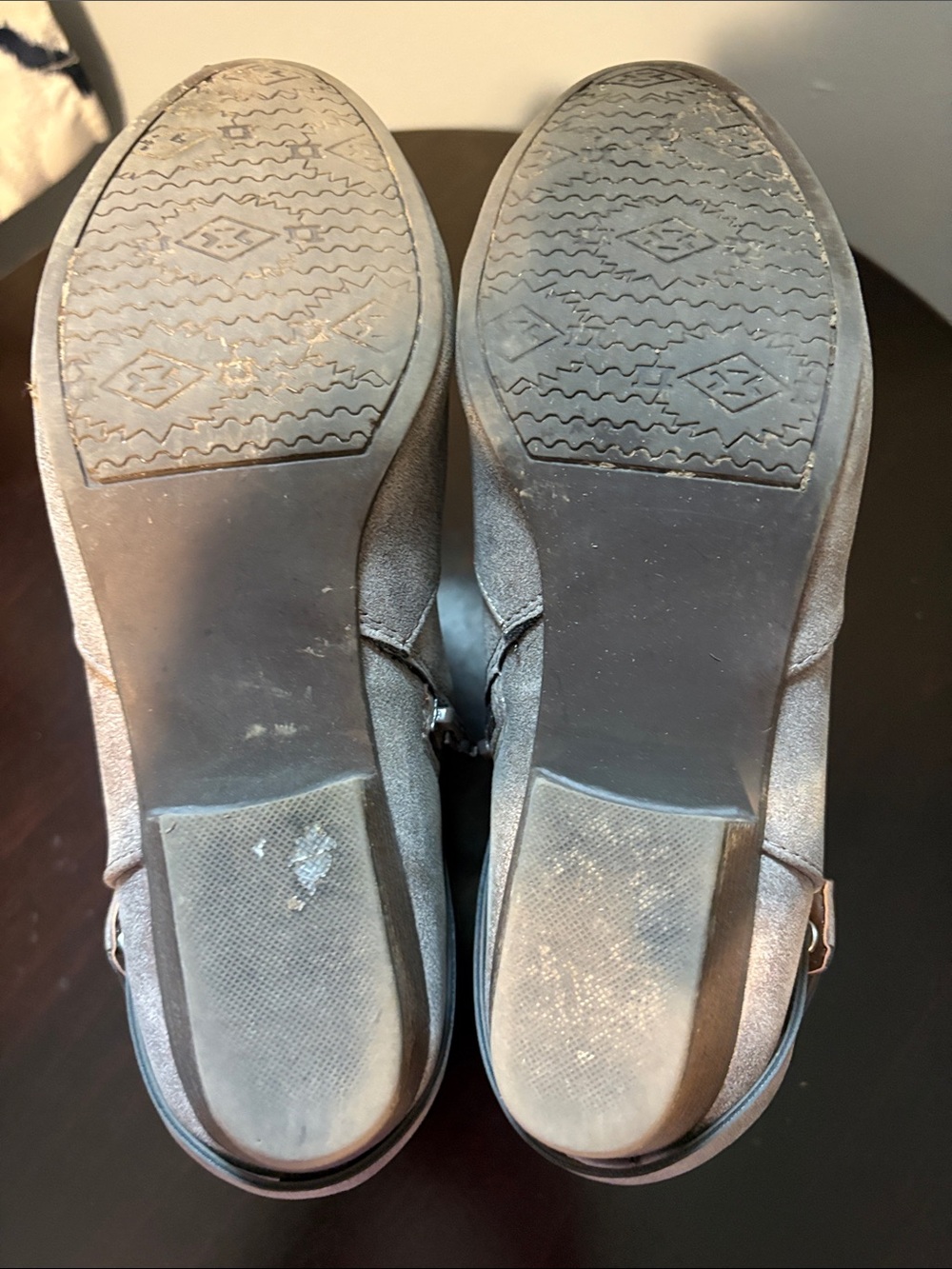 pop Heidi Grey Multi Women's Ankle Booties with Braided & Studded Straps Size 8 - Picture 6 of 7